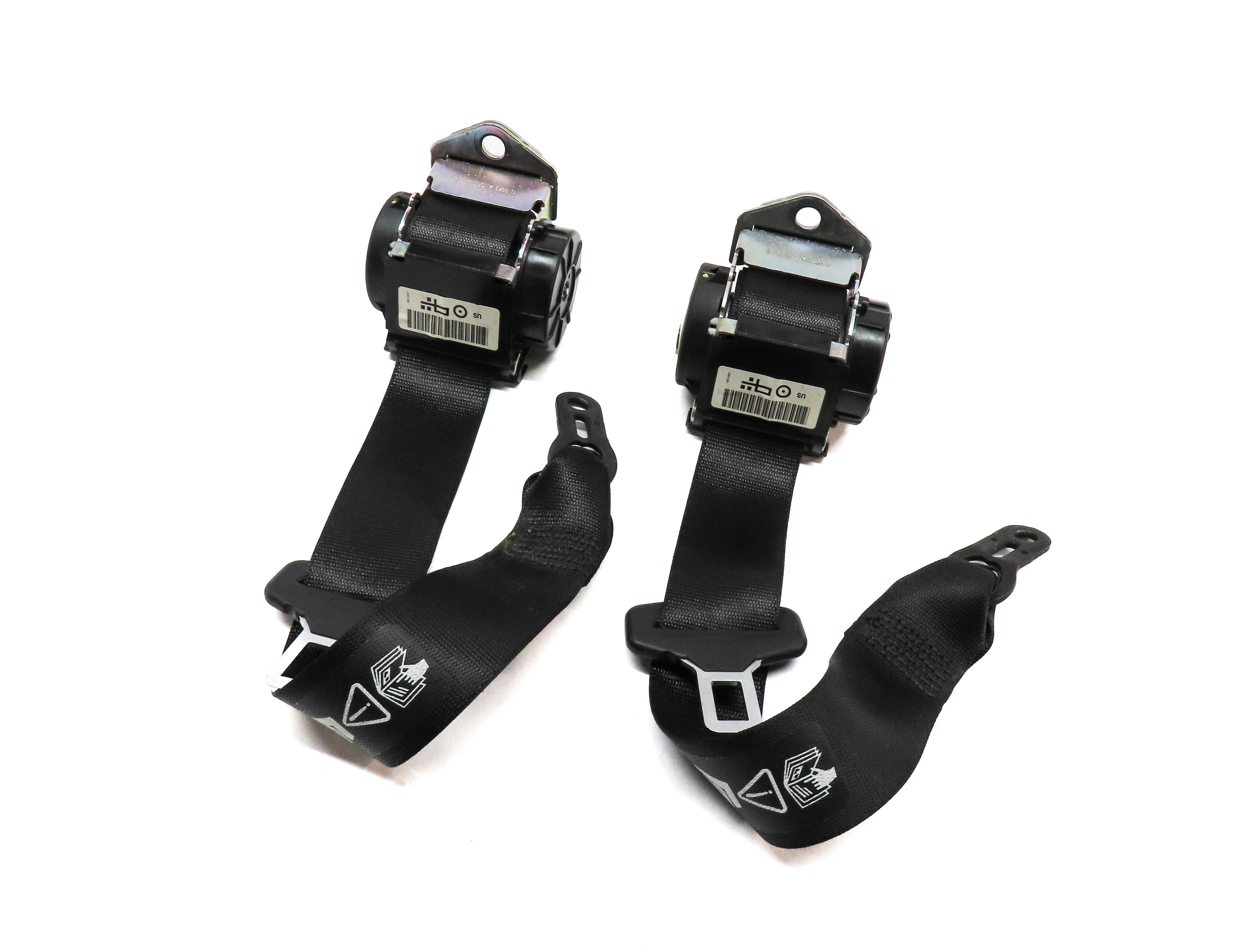 2014 BMW X1 (E84) REAR LEFT & RIGHT SEATBELT SEAT BELT RETRACTOR SET 2 (Black) — exact item pictured